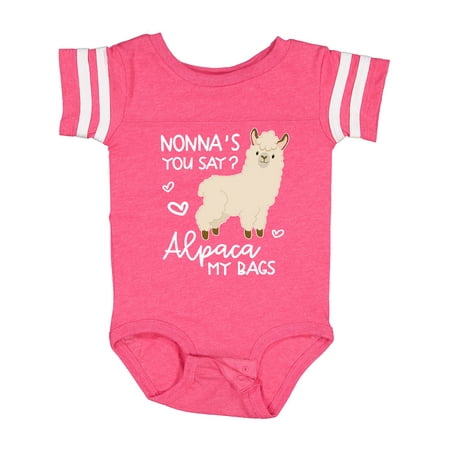 

Inktastic Nonna s You Say Alpaca My Bags Gift Baby Boy or Baby Girl Bodysuit