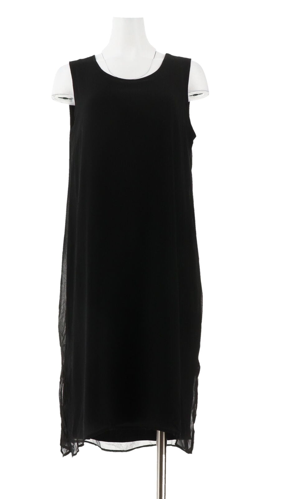 Joan Rivers Length Slvless Knit Dress Chiffon Overlay A304752 - Walmart.com