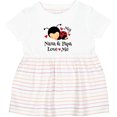 thumbnail image 3 of Inktastic Nana and Papa Love Me Baby Girls Baby Dress, 3 of 5