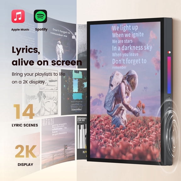 MorningBlues Stereo Frame Lyrics Portrait Speaker T2