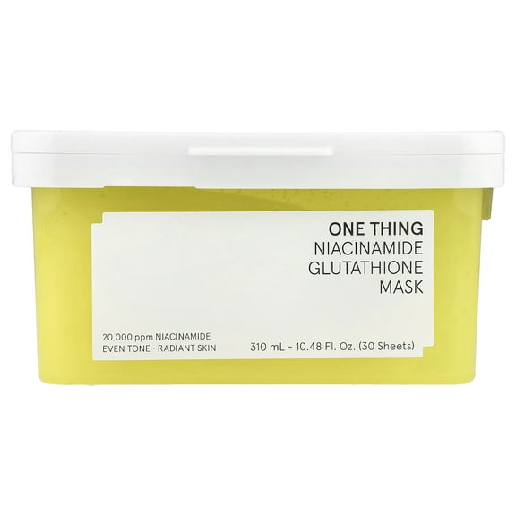 One Thing Niacinamide Glutathione Beauty Mask , 30 Sheets, 10.48 fl oz (310 ml)