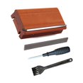 thumbnail image 1 of Runquan Fret End Beveling File 3 23 35 Degree Luthier Tools Guitar Bass Fret End Dressing for Rounding Shaping Leveling Frets Sprouts Brown, 1 of 8