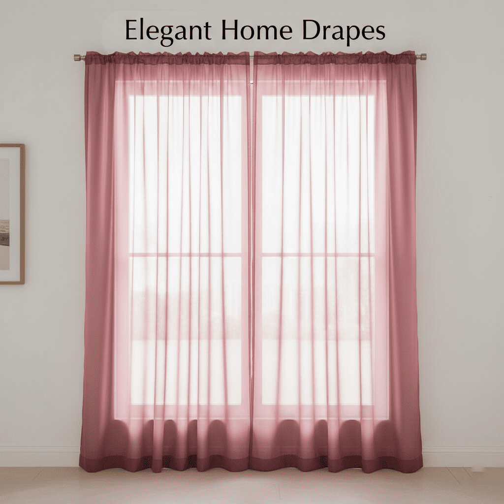 Sedona Designz 120 Inches Wide Sheer Voile Chiffon Fabric for Events - Burgundy