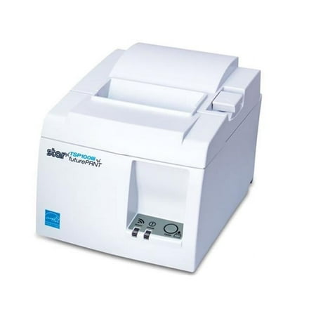 Star Micronics TSP143IIIBi Bluetooth Thermal Receipt Printer for iOS, Android, and Windows with Auto-cutter and Internal Power Supply - White.