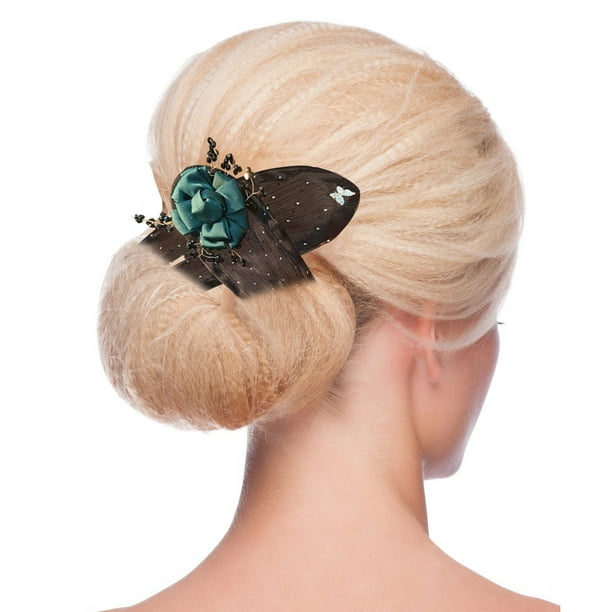 Cabeza de pelo con lazo perezoso Artefactos para el cabello en espiral Clip para la cabeza Flor Capullo de pelo Adornos para el cabello Retención del cabello Tarjeta para el cabello Emisión femenina