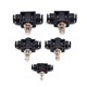 thumbnail image 3 of 1 pieza negra DSA 4 6 8 10 12MM OD Conectores neumáticos de la válvula del acelerador de la válvula de flujo del tubo Conector de control de velocidad de tipo neumático, 3 of 4