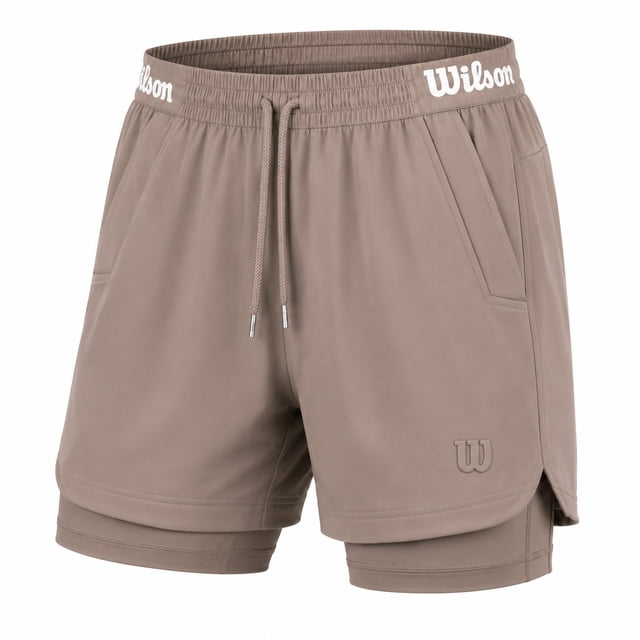 Short con Biker Wilson para Hombre Runline Color Beige Talla EG