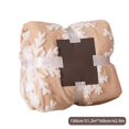 thumbnail image 1 of Bmisegm Autumn and Winter Blankets Double Layer Thickened Comfortable Wool Bed Sheets Christmas Blanket Mattress Cover Blanket Snowflake Warm Heated Blanket Khaki A, 1 of 7
