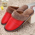 thumbnail image 1 of Zapatillas de algodón de moda, zapatillas de piel de vaca de invierno, zapatillas de casa para hombres y mujeres, 1 of 6