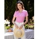 thumbnail image 5 of Suéteres de verano para mujer, polo de punto, rosa, talla L, 5 of 7