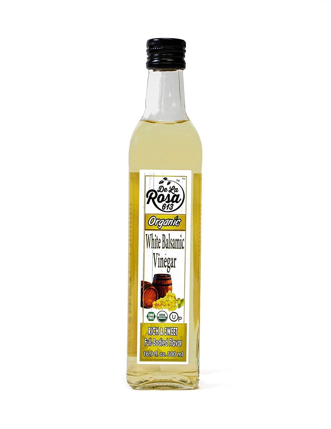 De La Rosa 613 Organic Extra Virgin Olive Oil & White Balsamic Vinegar, Kosher for Passover 16.9 oz (2 Pack)
