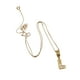 thumbnail image 4 of Collar con dije de oro laminado letra brillos L, 4 of 6