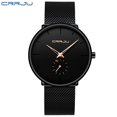 thumbnail image 1 of CRRJU, relojes de moda para hombre, reloj de cuarzo de lujo de marca superior, reloj deportivo informal resistente al agua de acero de malla delgada para hombre, reloj Masculino Tan Jianjun unisex, 1 of 2