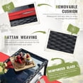 thumbnail image 4 of Vineego Outdoor Patio Loveseat Black Wicker 2-Seat Patio Conversation Set with Cushions & Center Storage Table，Red, 4 of 7
