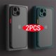 thumbnail image 2 of Funda de silicona mate para IPhone, carcasa a prueba de golpes, para modelos 14, 11, 13, 12 Pro Max, XS, Max, X, XR, 6, 7, 8 Plus, SE, 2 unidadesFor iPhone XS Gao Jinjia LED, 2 of 2