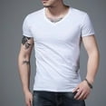thumbnail image 5 of Men\'s Short Sleeve Slim Fit Vest Gym Casual Tank Tops Fitness T-shirt Top, 5 of 10