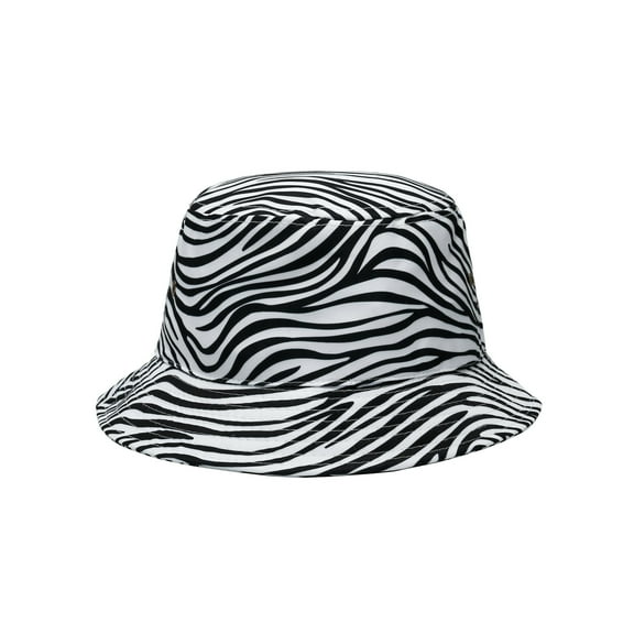 Daisy Rose Bucket Hat - Unisex Packable Summer Travel Beach Sun Hat - Zebra