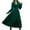 Green, variant on Wedding Dresses for Bride Plus Size, Womens Long Sleeve Deep V-Neck Flowy Dress High Waisted Boho Maxi Dress