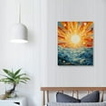 thumbnail image 3 of COMIO Abstract  Sun Sunrise Sunset Wall Art Canvas  Minimalist Wall Art Sun Poster Mid Century Modern Sun Print Sunset And Sunrise Pictures  Sea Painting Mid Century Artwork, 3 of 4