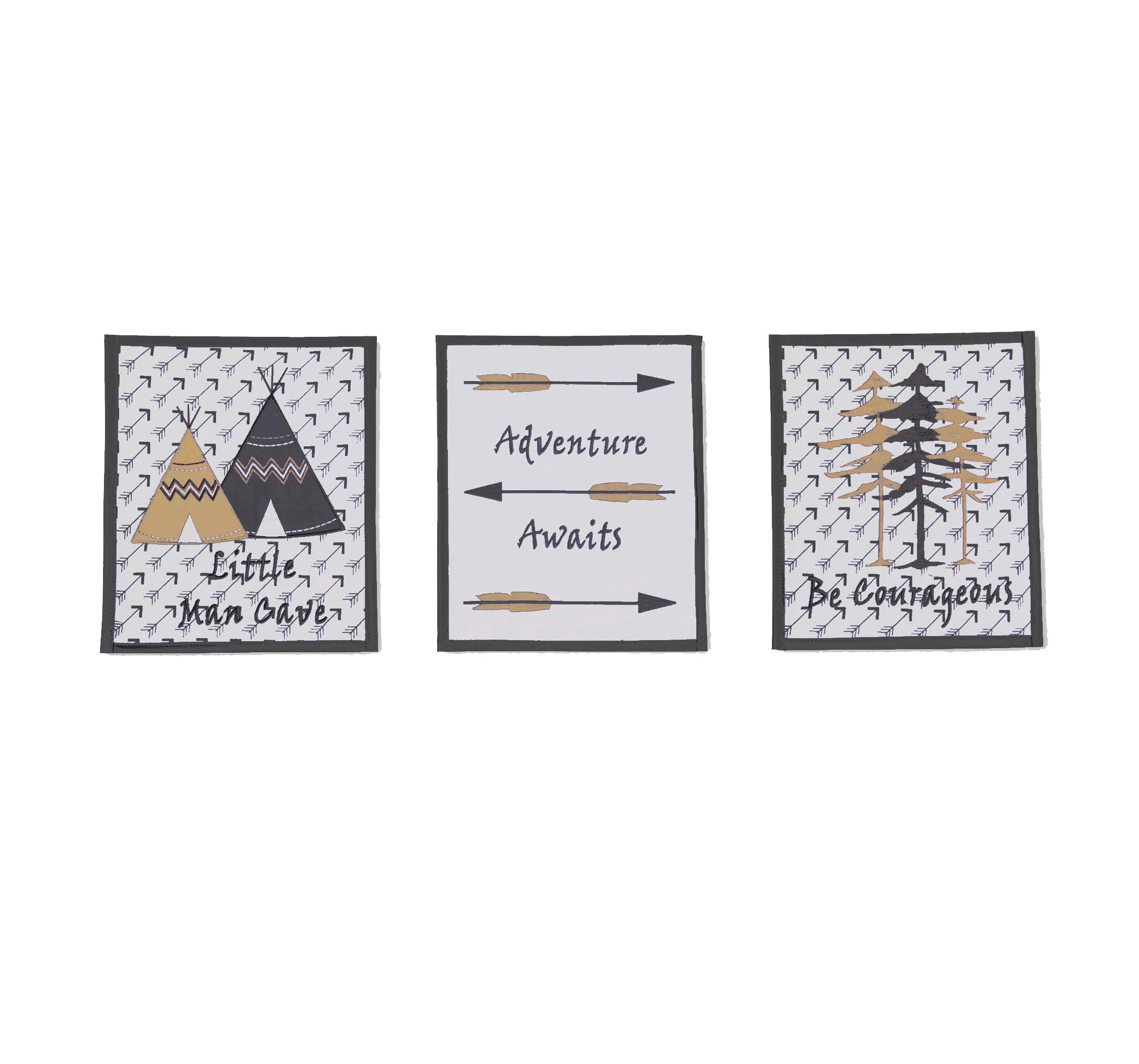 Bacati - Woodlands 10 Crib Bedding Set with 2 Fitted Crib Sheets Beige/Grey Neutral