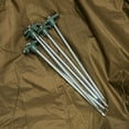 thumbnail image 4 of (6 Pack) ASR Outdoor Galvanized Twisted Metal PVC Camping Gear Canopy Tent Stakes, Green, 4 of 5