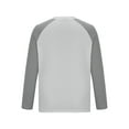 thumbnail image 3 of Brglopf Waffle Knit T-Shirts for Men Color Block Trendy Notch V-Neck Raglan Long Sleeve Shirts Breathable Athletic Muscle Tops, 3 of 5