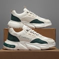 thumbnail image 4 of [Men's All-Season Sneakers] 1 Pair Men's All-Season White Low-Top Sneakers - Heavy-Duty Traction PVC Sole, Lace-Up Casual Shoes for Travel, & Daily Wear - Cushioned, All-Terrain Grip (Black/White), 4 of 9