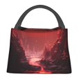 thumbnail image 1 of Vsdgher Sacs Isothermes Imprimé Lave Lune Rouge, Sac Isotherme pour Aliments Chauds Ou Froids, 1 of 6