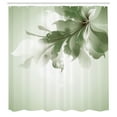 thumbnail image 2 of Ambesonne Abstract Shower Curtain, Gradient Toned Flowers Art, 69"Wx70"L, Sage Green, 2 of 4