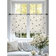 thumbnail image 4 of Christmas Winter Snowman Sheer Curtains 45 inches Long, Xmas Snowflakes Beige Patches Light Filtering Sheer Window Curtains Rod Pocket Voile Drapes for Bedroom Living Room, 2 Panels 52"W x 45"L, 4 of 6