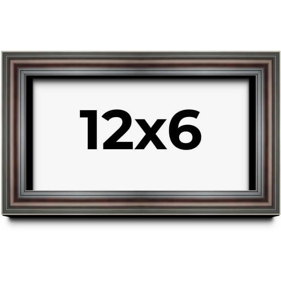 12x6 Shadow Box Frame Brown Cherry | 2.625 Inches Deep Pine Wood Traditional Shadowbox Display