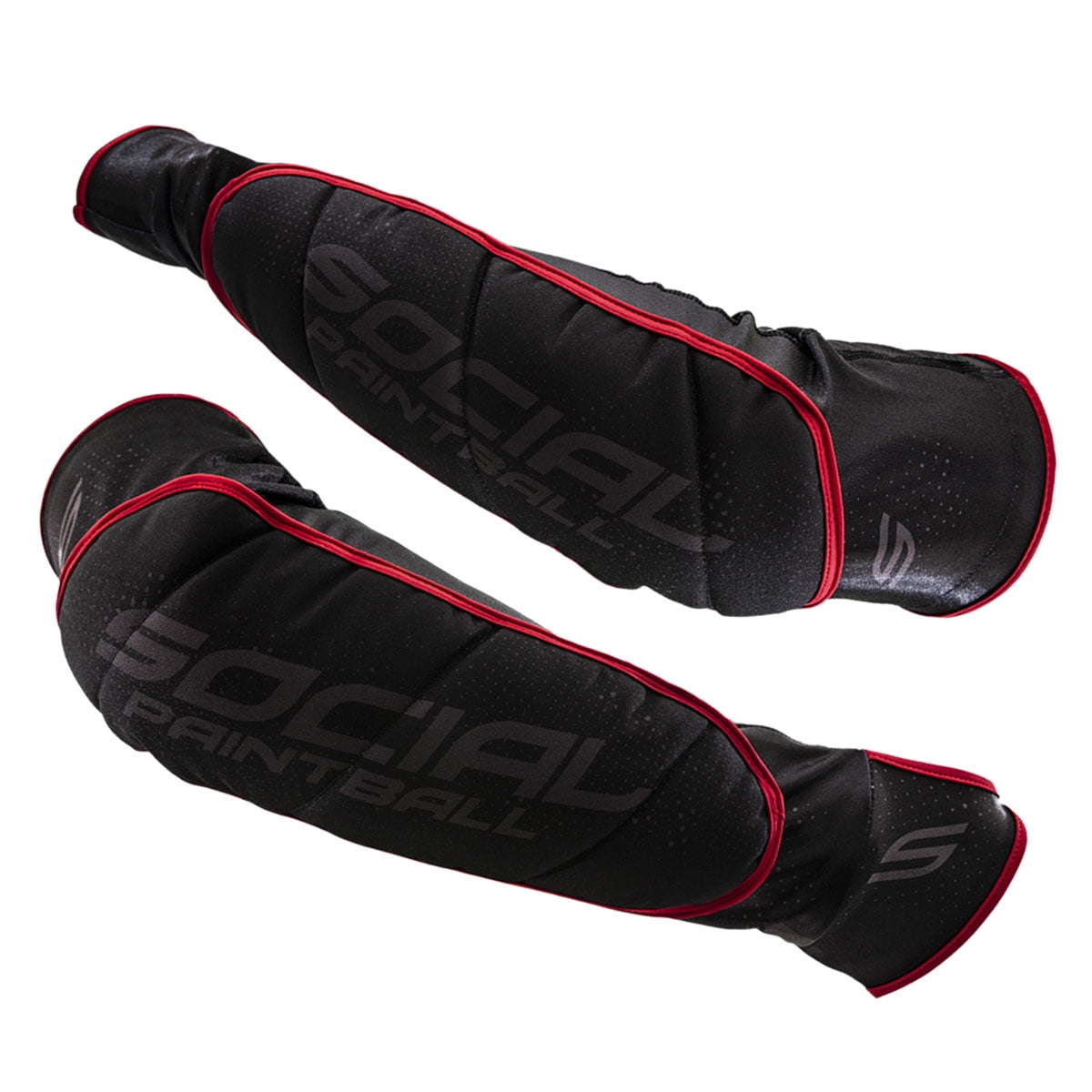 Social Paintball SMPL Elbow Pads - Black / Red 