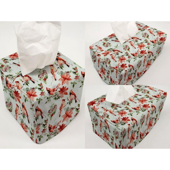 Winter Cardinals Tissue Box Cover by Penny's Needful Things (Cube)