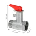 thumbnail image 2 of GOOHOCHY  2 Pieces Water Heater Safety Valve Single Relief Pressure Red, 2 of 8
