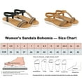 thumbnail image 2 of SHIBEVER Summer Casual Boho Flats Sandals for Women Comfortable Beach Braided Strap Beaded Shoes, 2 of 7