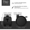 thumbnail image 2 of Juego de 4 ruedas para muebles de 40 mm - Ruedas de transporte con freno hasta 100 kg - Ruedas giratorias para muebles de interior - Ruedas de baja resistencia a la rodadura, 2 of 5