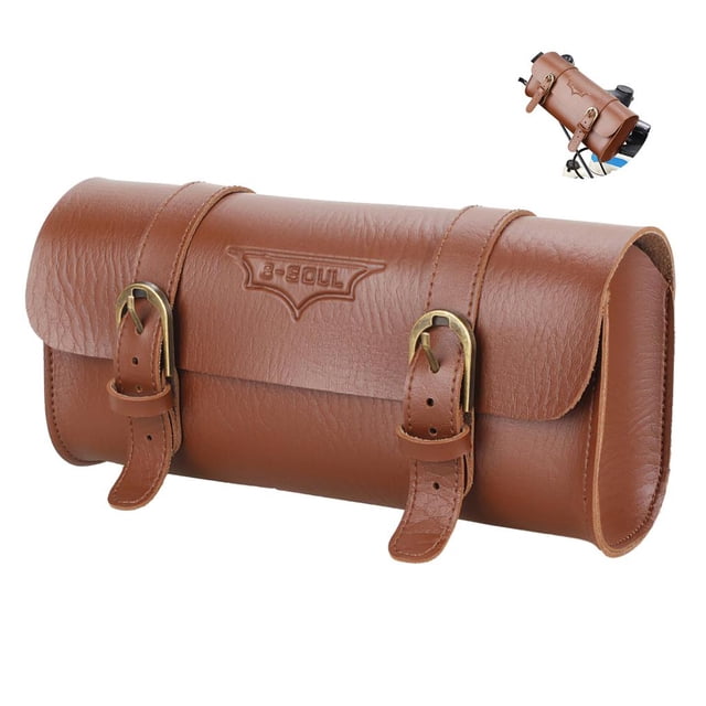 VONKY PU Multifunctional Cycling Mount Front Bag For Ultimate On Go Universal Bicycle Handlebar Bag Brown
