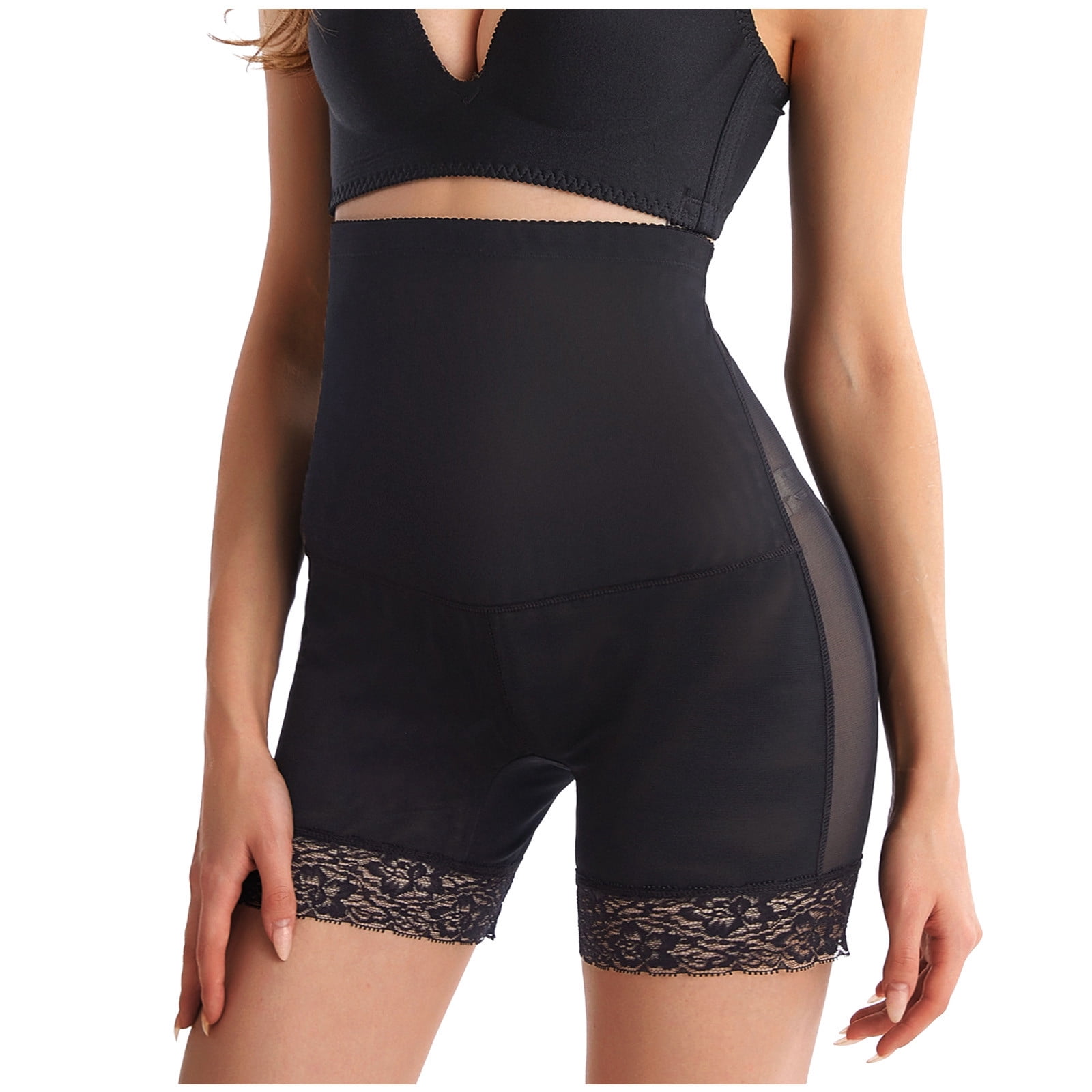 HUPOM Cotton Underwear For Women Underwear For Women Pants Leisure Tie Comfort Waist Black XL