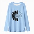 thumbnail image 4 of Teen Girls T Shirts long Sleeve Curve Hem Tee Floral Cute Shirts Tops for Girls Fall Winter Clotehs Tops for 5T 6T 7T 8T 10T 11T 12T 13T 14T Kids Girls Tops, 4 of 4