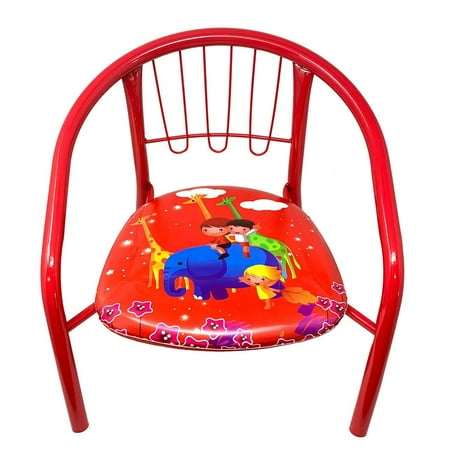 2 Pc Kids Toddler Metal Chairs with Soft Cushion Bottom,Squeaky Fun