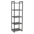 thumbnail image 2 of Household Essentials 5-Tier Tall and Narrow Decorative Item Display Bookshelf, Faux Gray Slate, 2 of 5
