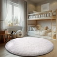 thumbnail image 5 of SARAG Soft Fluffy Round Area Rugs for Bedroom Kids Room Plush Shaggy Nursery Rug Furry Throw Carpets for Boys Girls, College Dorm, 5x5ft Cream White, 5 of 8