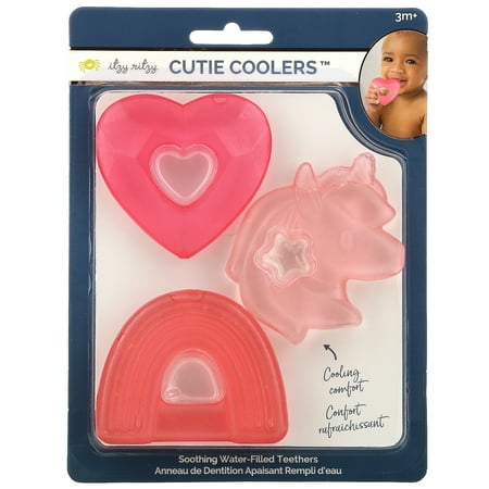 UPC: 0810434034072 | itzy ritzy  Cutie Coolers  Soothing Water-Filled Teethers  3+ Months  Magical  3 Teethers