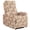 Brown, variant on HonorHut Printed Recliner Slipcover Stretch Jacquard Armchair Covers Non Slip Fitted Couch Cover with Storage Pockets 8-Piece Set Orange