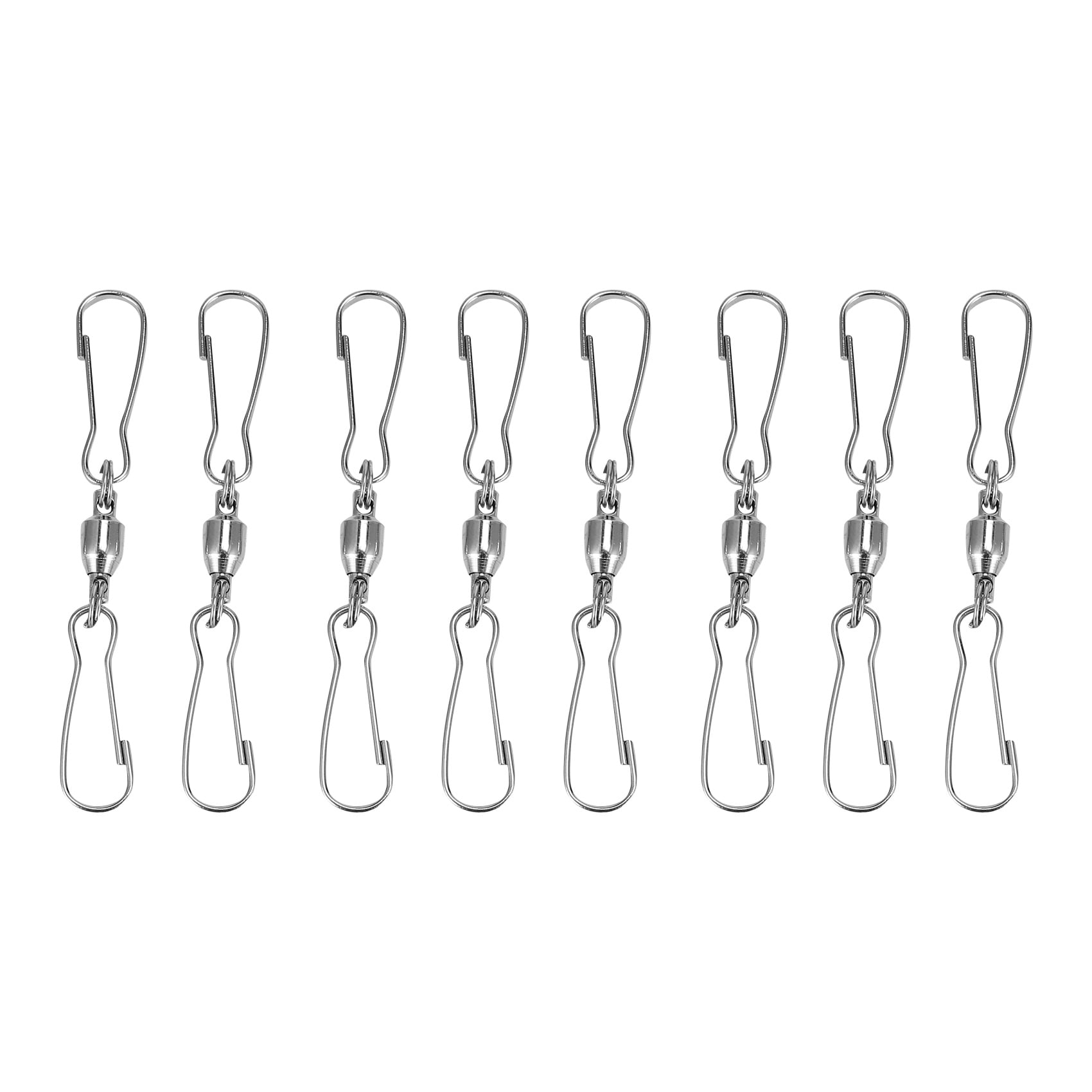 Growment 8 Pack Spinning Double Clip Swivel Hooks for Wind Spinners