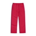 thumbnail image 4 of Kids Elastic Waist Straight Red School Pants Back to School Clothes Size 5-14 Years, 4 of 6
