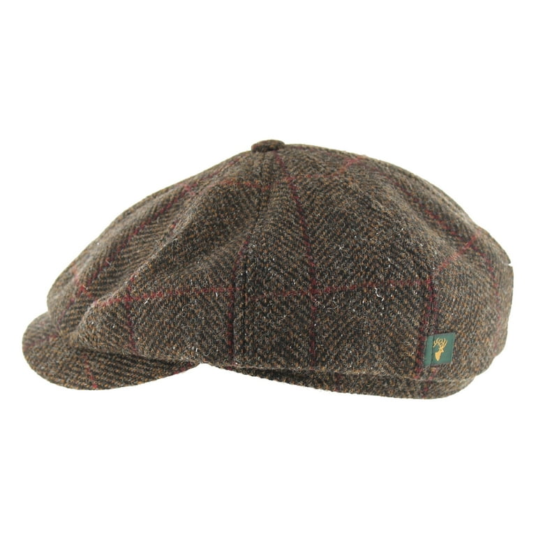 Mucros Weavers Men's Newsboy Cap 100% Wool Tweed Irish 8-Piece