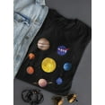 thumbnail image 3 of NASA Nasa Watercolor Solar System Shaped T-Shirt Women -NASA Designs, Female Large, 3 of 4