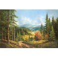 thumbnail image 2 of Glassl, Helmut 18x13 Gold Ornate Wood Framed with Double Matting Museum Art Print Titled - ROMANTIC VALLEY, 2 of 4