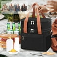 thumbnail image 2 of Insulated Lunch Bag under $5! CQCYD Insulated Lunch Bag with Waterproof Double Layer, Large Capacity Cooler for Bento and Meal Boxes, Adjustable Strap for Outdoor Camping and Picnic, 2 of 9